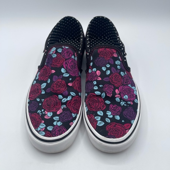VANS Old Skool Shoes 508731 Floral Black with Roses Women's Size US 8 - Picture 5 of 8